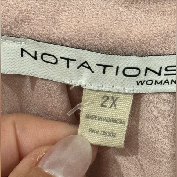 Notations woman’s button down blouse sz 2x NWOT - Picture 4 of 6